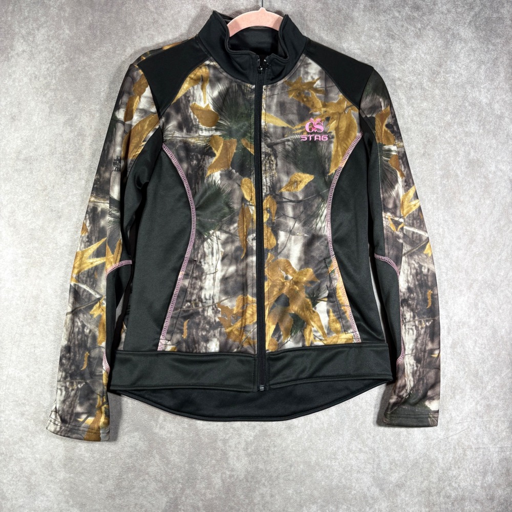 Golden Stag Jacket Women M Camo Performance Full Zip Hunting Fleece Outdoor  NEW